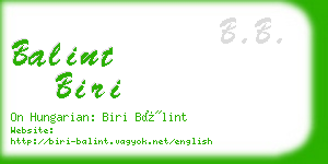 balint biri business card